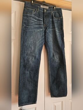 Express Men’s Straight Jeans in Dark Blue